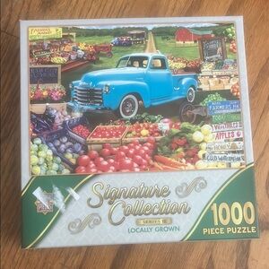 Signature Collection 1000 Piece Puzzle - Blue Truck and Farmers Market